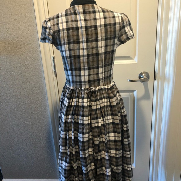 ❌SOLD❌Unique Vintage Plaid Button Up Swing Dress - Picture 11 of 15